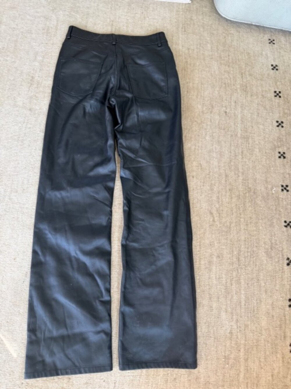 Zara Faux Leather Black Pants:  Size 4